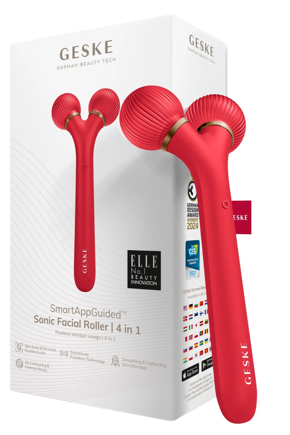 Geske-Titreşimli, Yüz şekillendirici Roller Masaj Cihazı | Sonic Facial Roller-Cilt Bakım Aletleri-13-Milagron.com