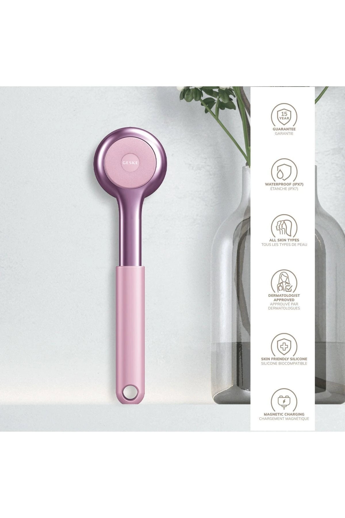 Geske-Vücut Temizleme Cihazı | Sonic Full Body Brush & Intensive Exfoliator-Cilt Bakım Aletleri-3-Milagron.com