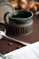 Mocha Stoneware Bardak – Gri & Haki - 1