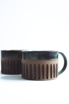Mocha Stoneware Bardak – Gri & Haki - 3