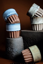 Orin Stoneware Bardak – Terracotta & Mavi & Beyaz - 4