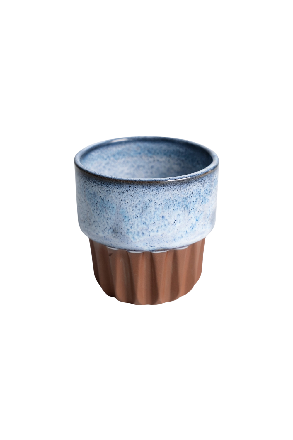 Orin Stoneware Bardak – Terracotta & Mavi & Beyaz - 6