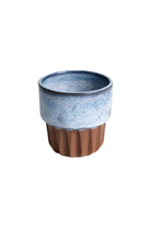 Orin Stoneware Bardak – Terracotta & Mavi & Beyaz - 6