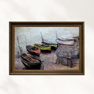 Claude Monet - Étretat Sahilinde Tekneler