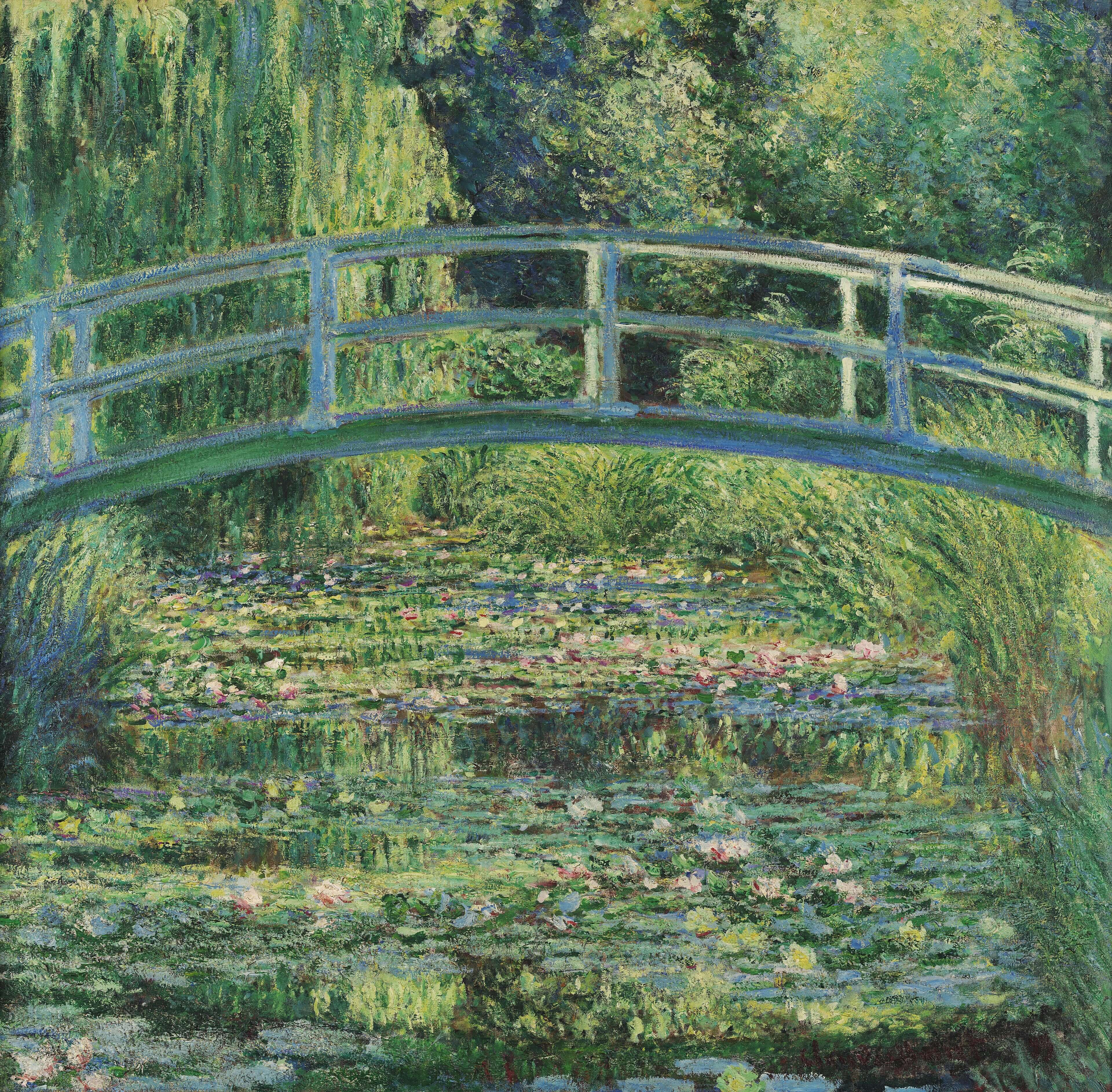 Claude Monet - Nilüferler Havuzu Ve Japon Köprüsü