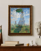 Claude Monet - Şemsiyeli Kadın Madame Monet Ve Oğlu