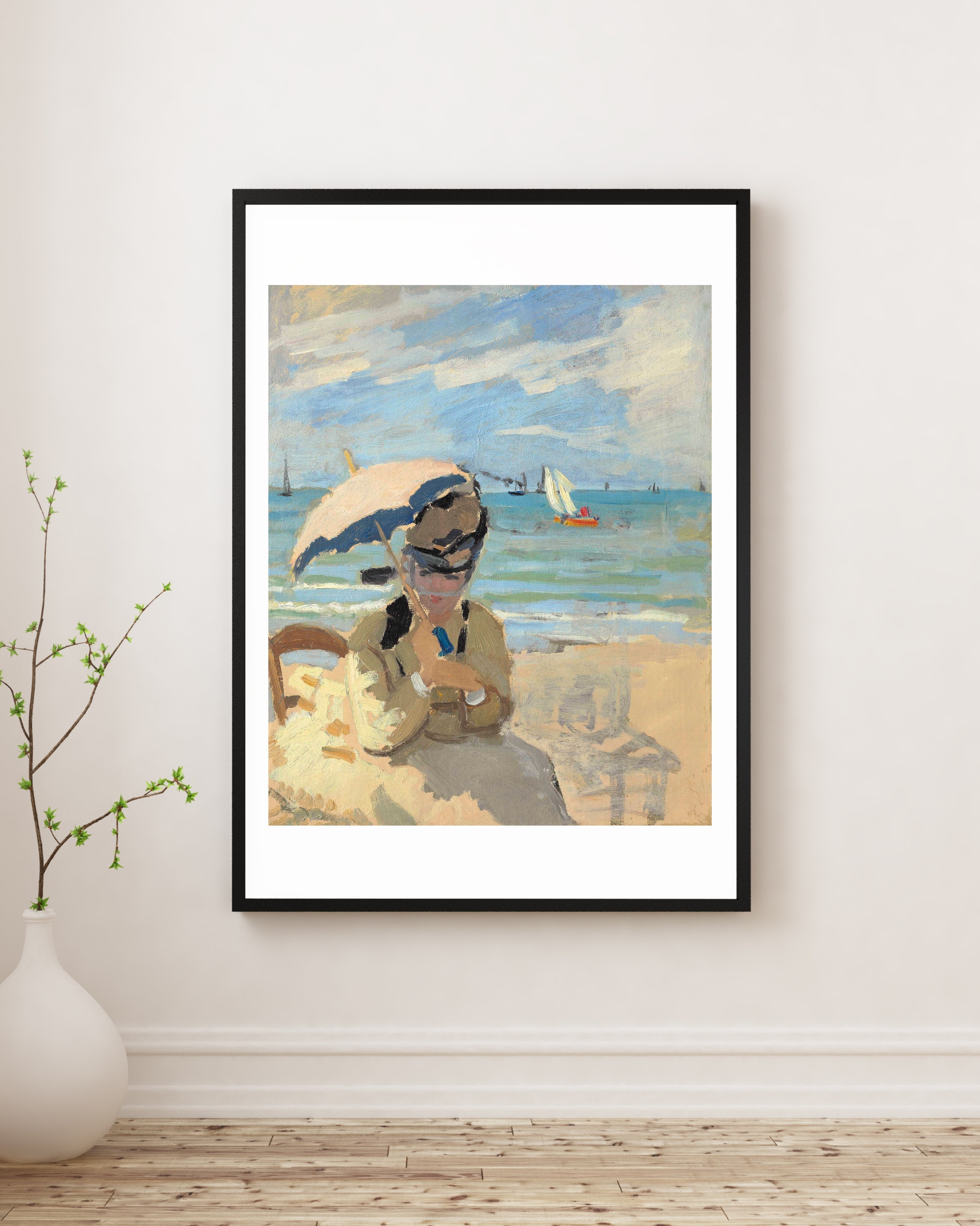 Claude Monet - Trouville Plajı'Nda Oturan Camille
