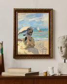 Claude Monet - Trouville Plajı'Nda Oturan Camille