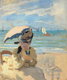 Claude Monet - Trouville Plajı'Nda Oturan Camille