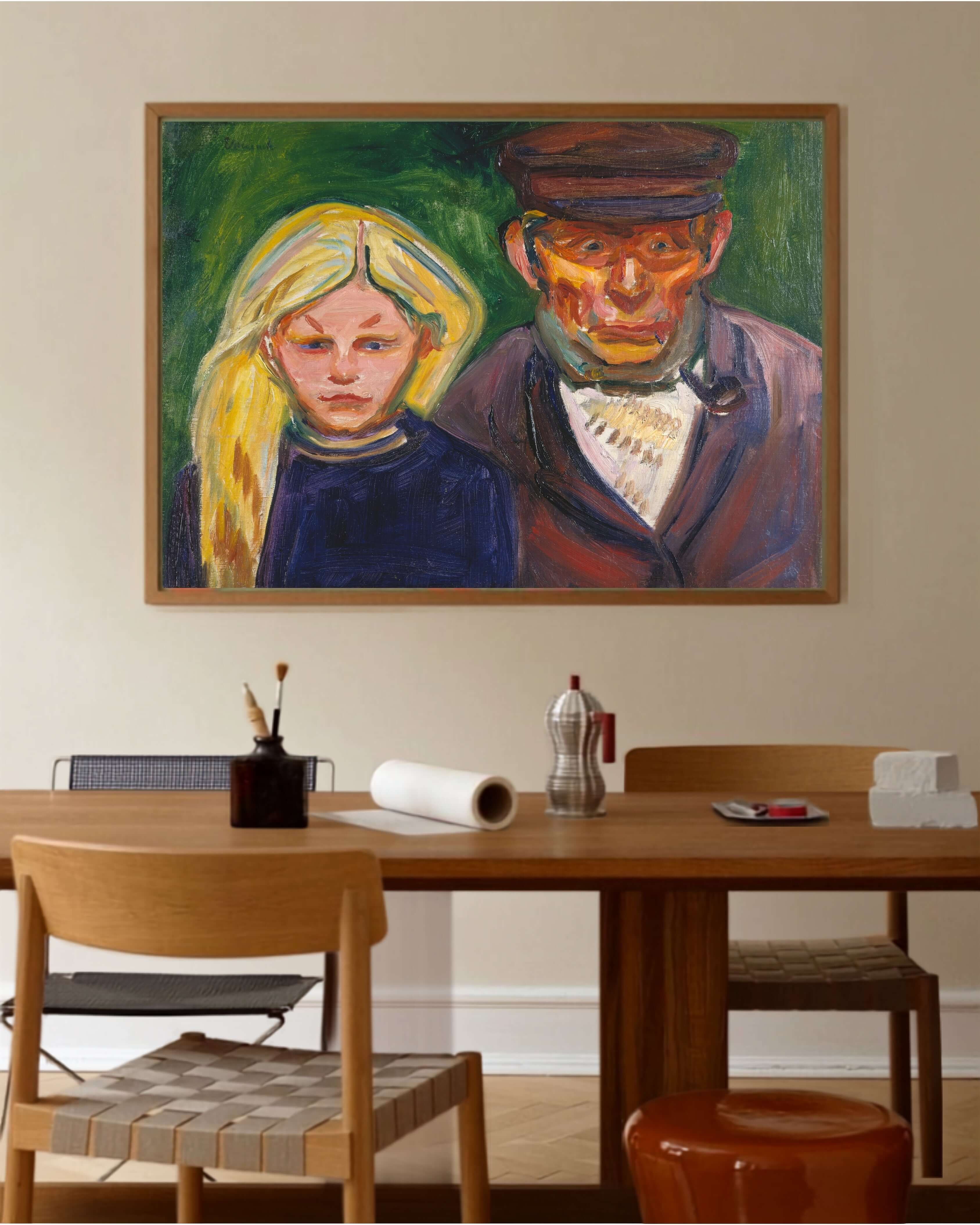 Edvard Munch - Yaşlı Balıkçı Ve Kızı