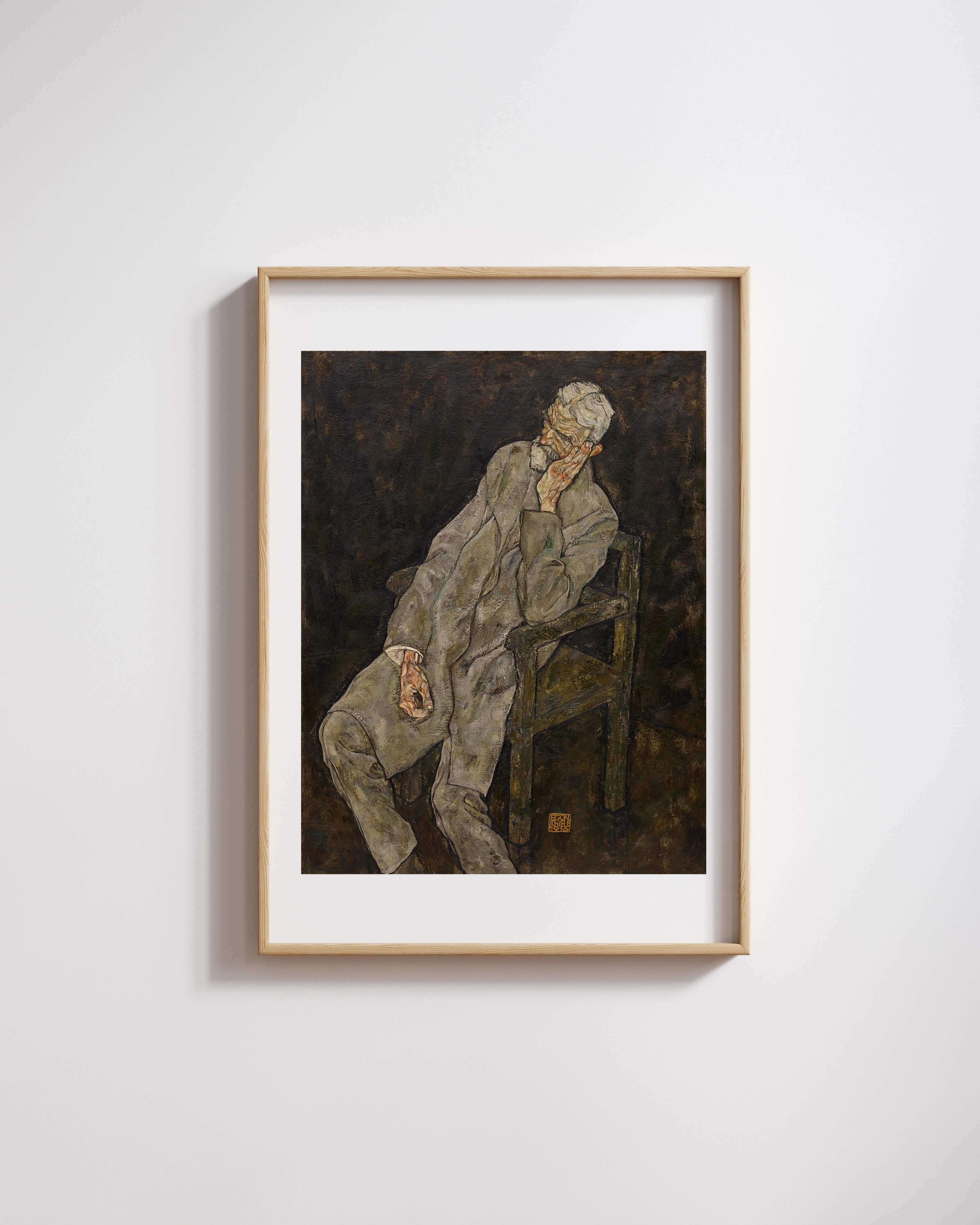 Egon Schiele - Yaşlı Bir Adamın Portresi Johann Harms