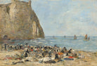 Eugène Boudin - Etretat Sahilinde Çamaşır Yıkayan Kadınlar