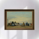 Eugène Boudin - Sahilde Günbatımı