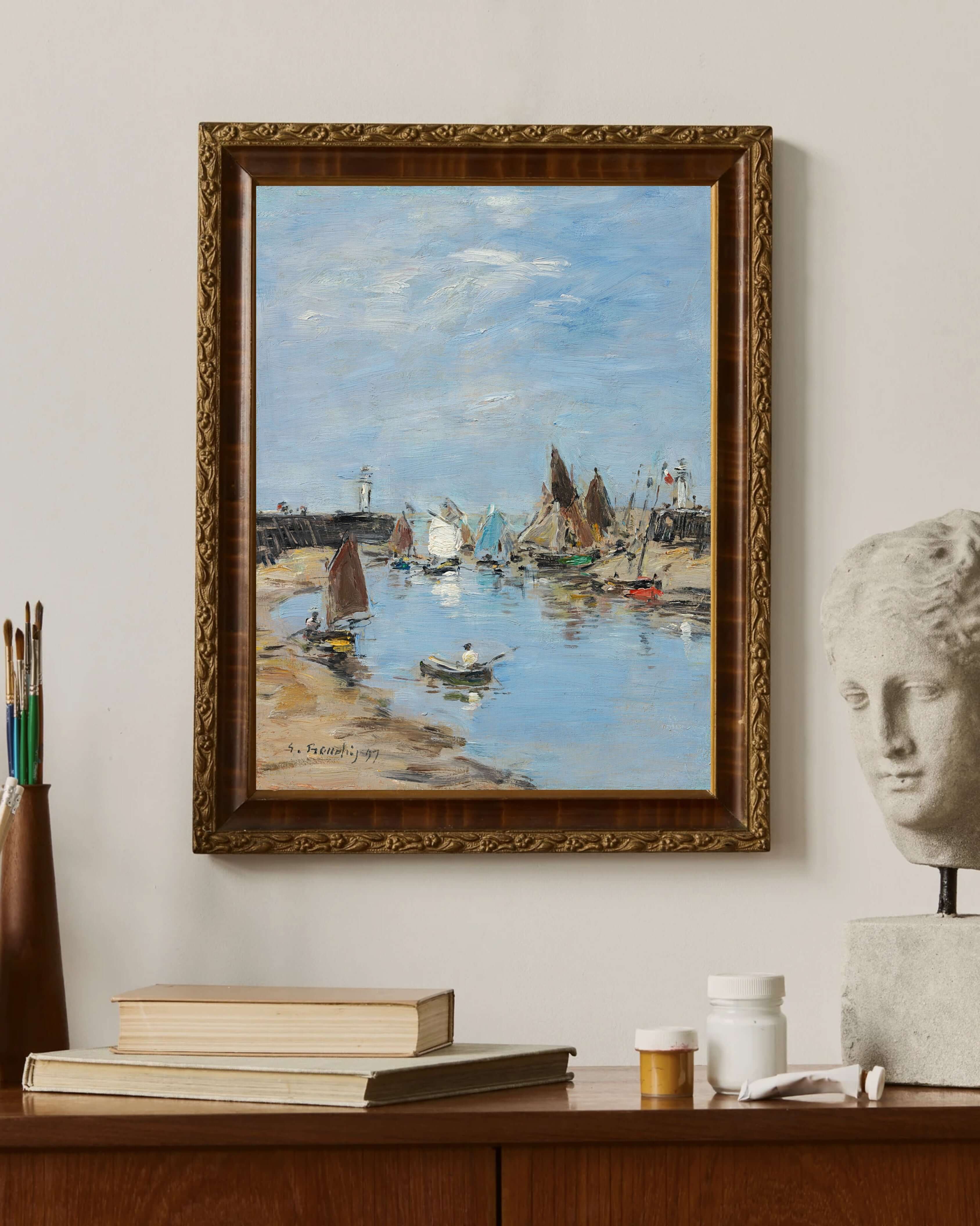 Eugène Boudin - Trouville Dalgakıranlar Alçak Gelgit