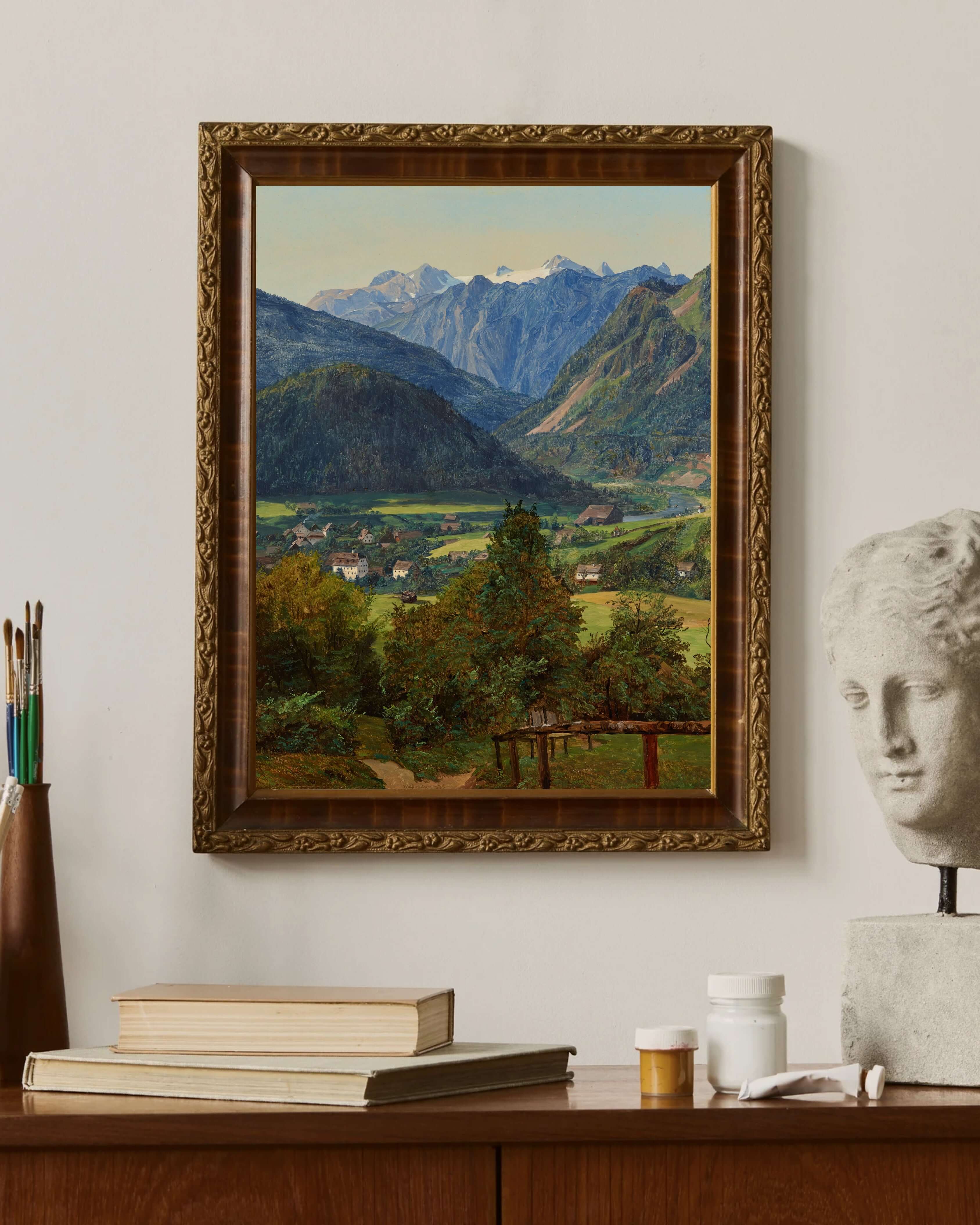 Ferdinand Georg Waldmüller - Sophien-Doppelblick Yakınından Dachstein Manzarası