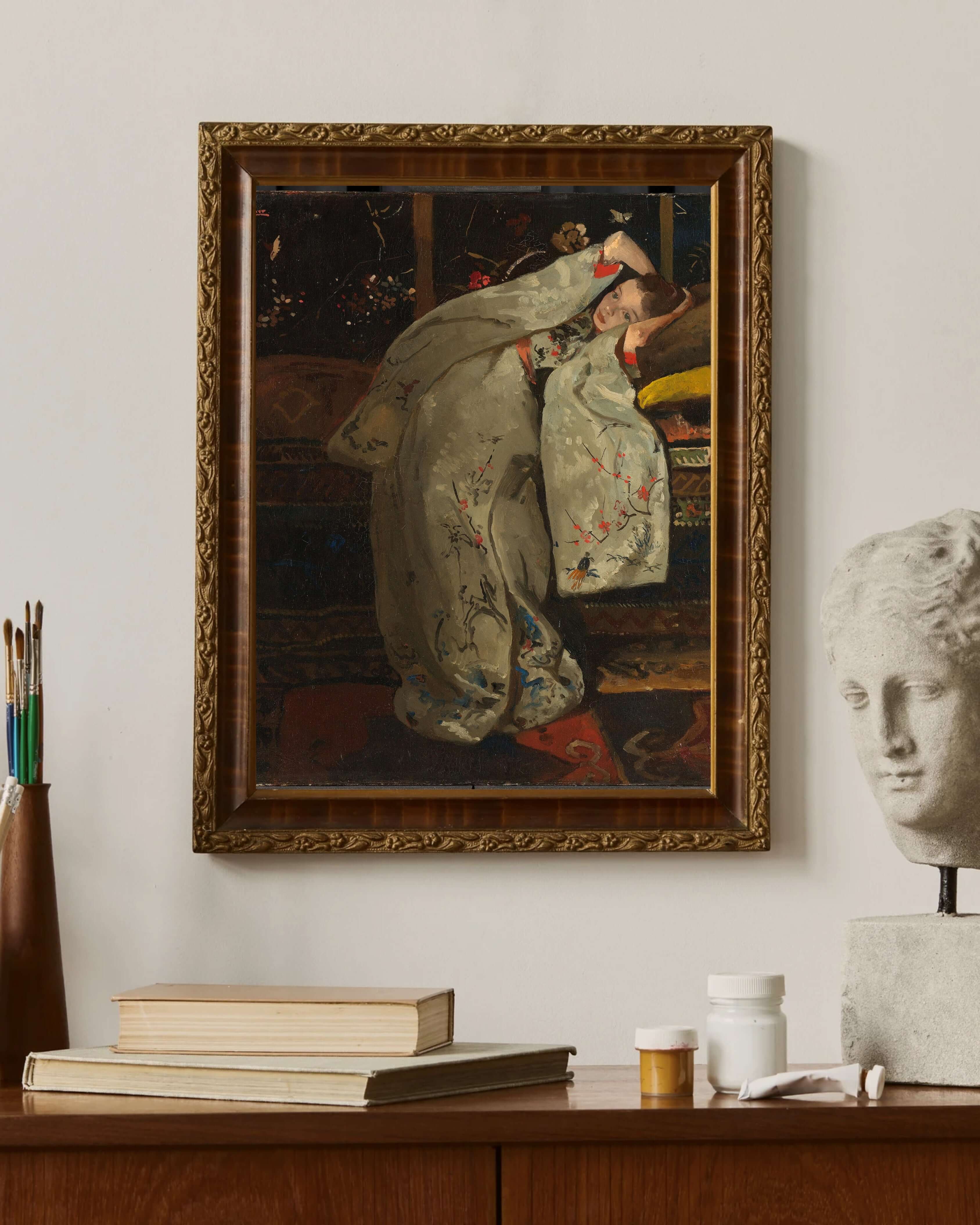 George Hendrik Breitner - Beyaz Kimono İÇindeki Kız