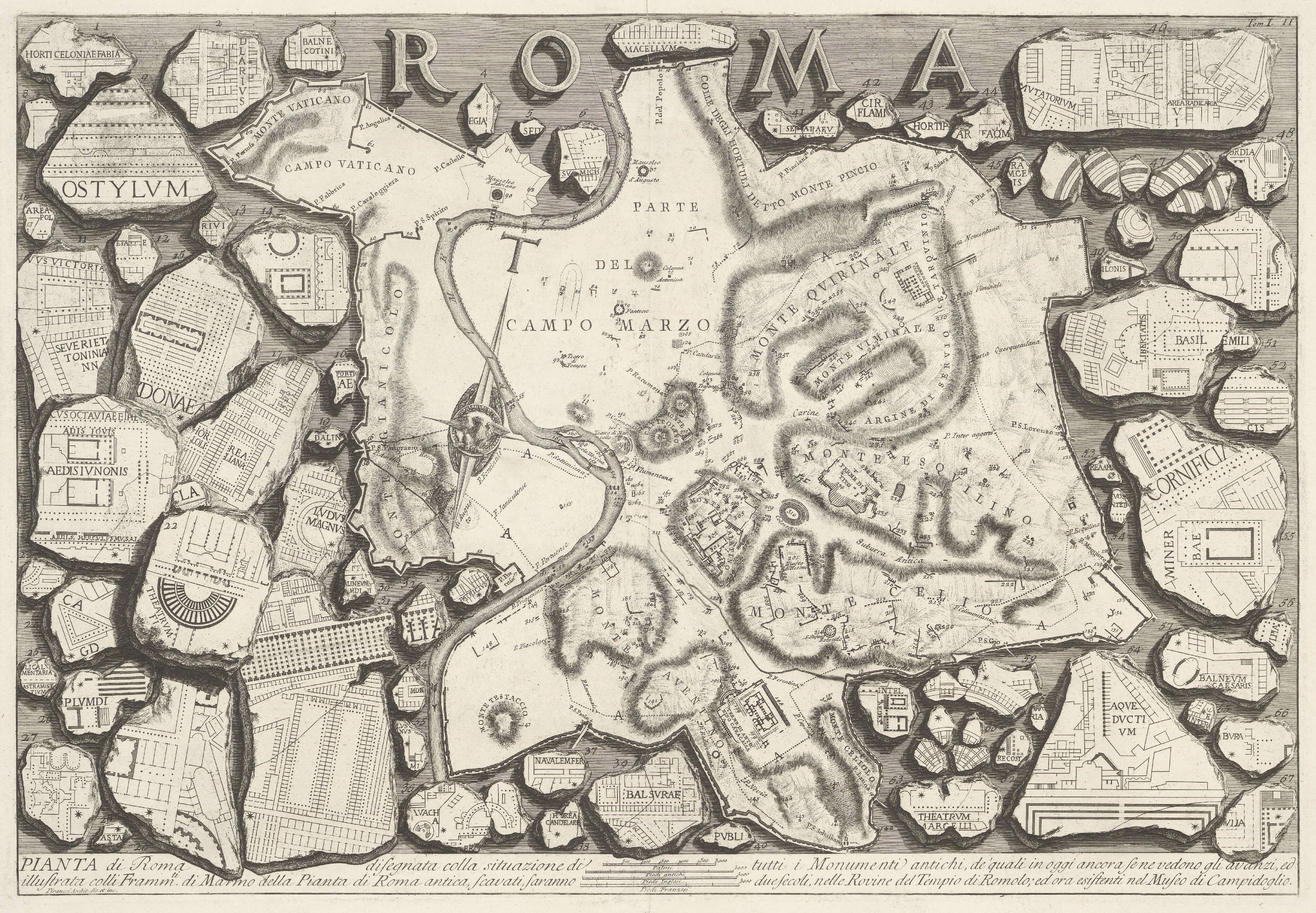 Giovanni Battista Piranesi - Roma Haritası