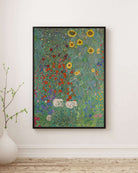 Gustav Klimt - Ayçiçekli Kır Evi Bahçesi