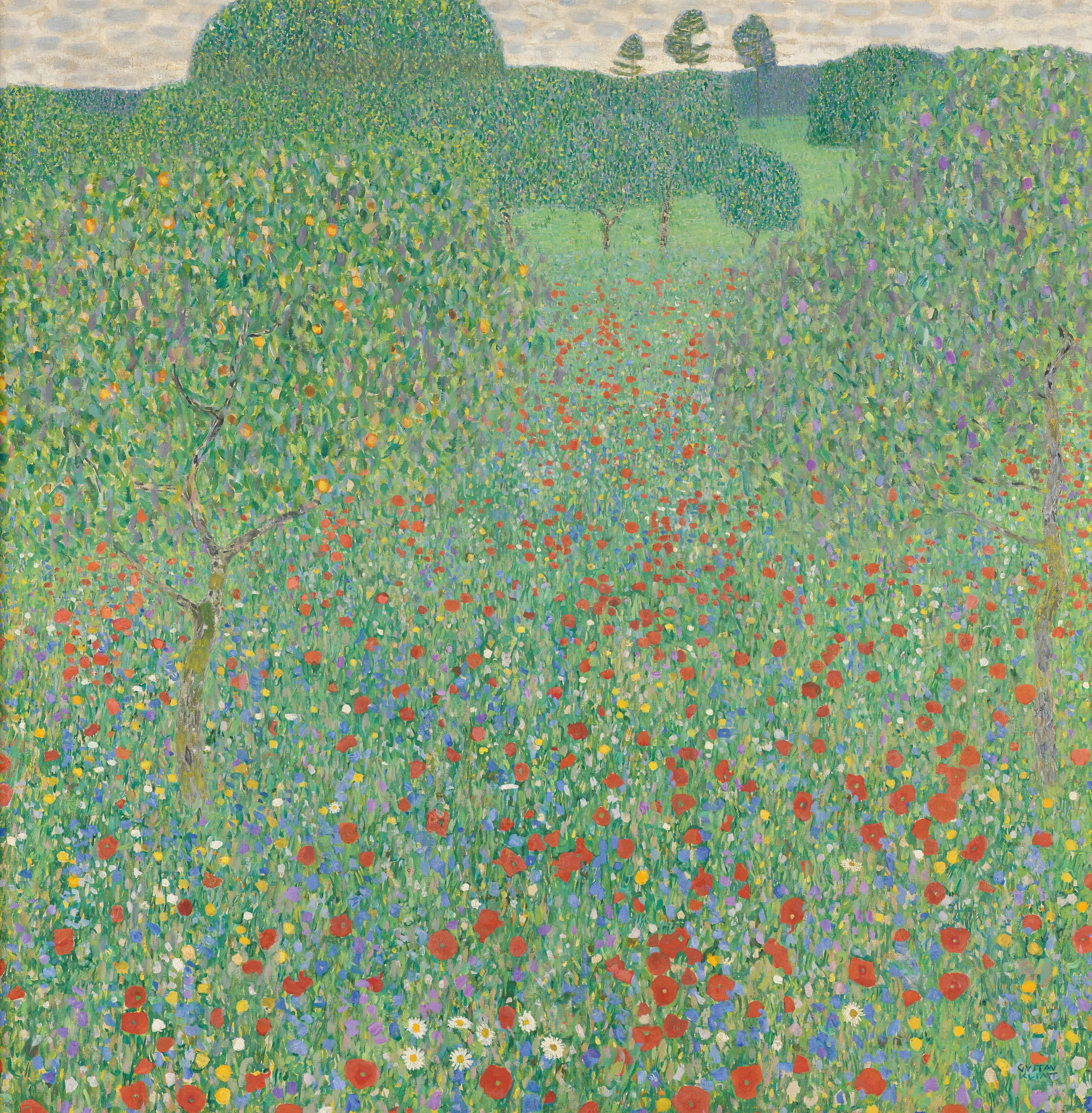 Gustav Klimt - Çiçek Açan Gelincikler