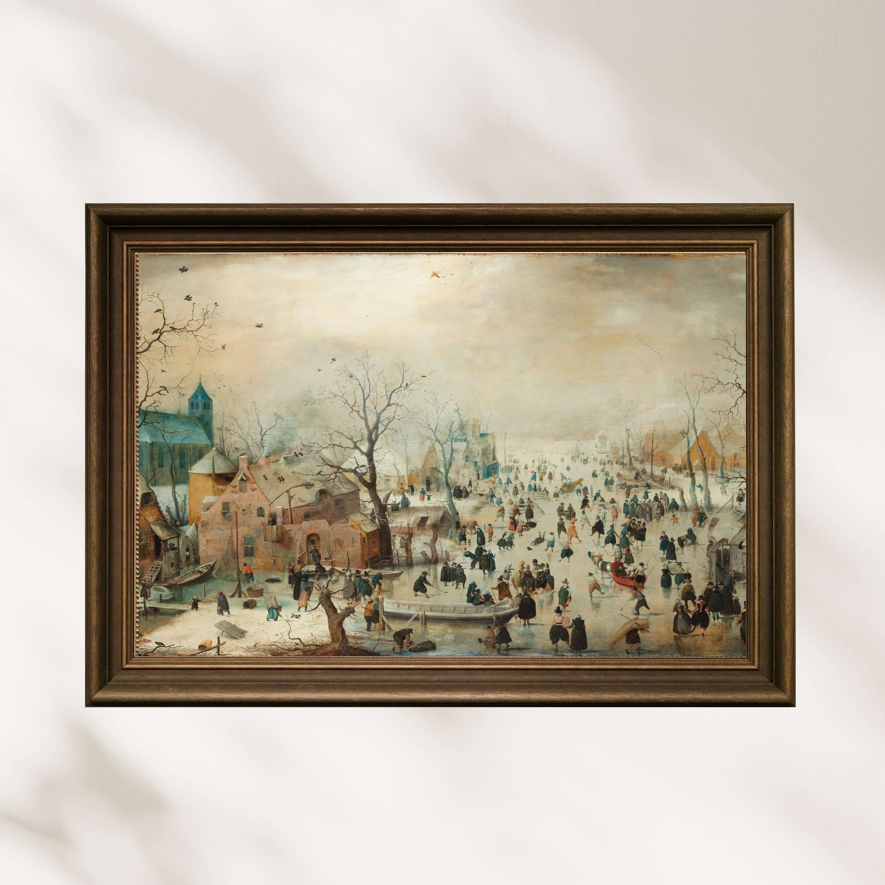 Hendrick Avercamp - Kızakçılarla Kış Manzarası