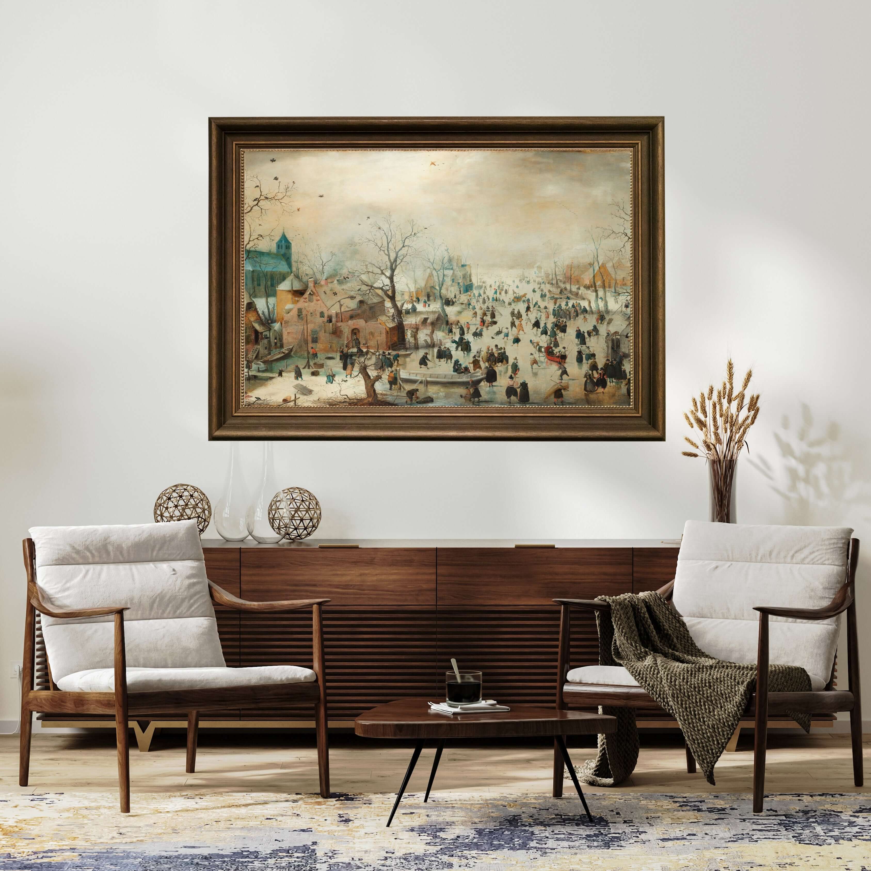 Hendrick Avercamp - Kızakçılarla Kış Manzarası
