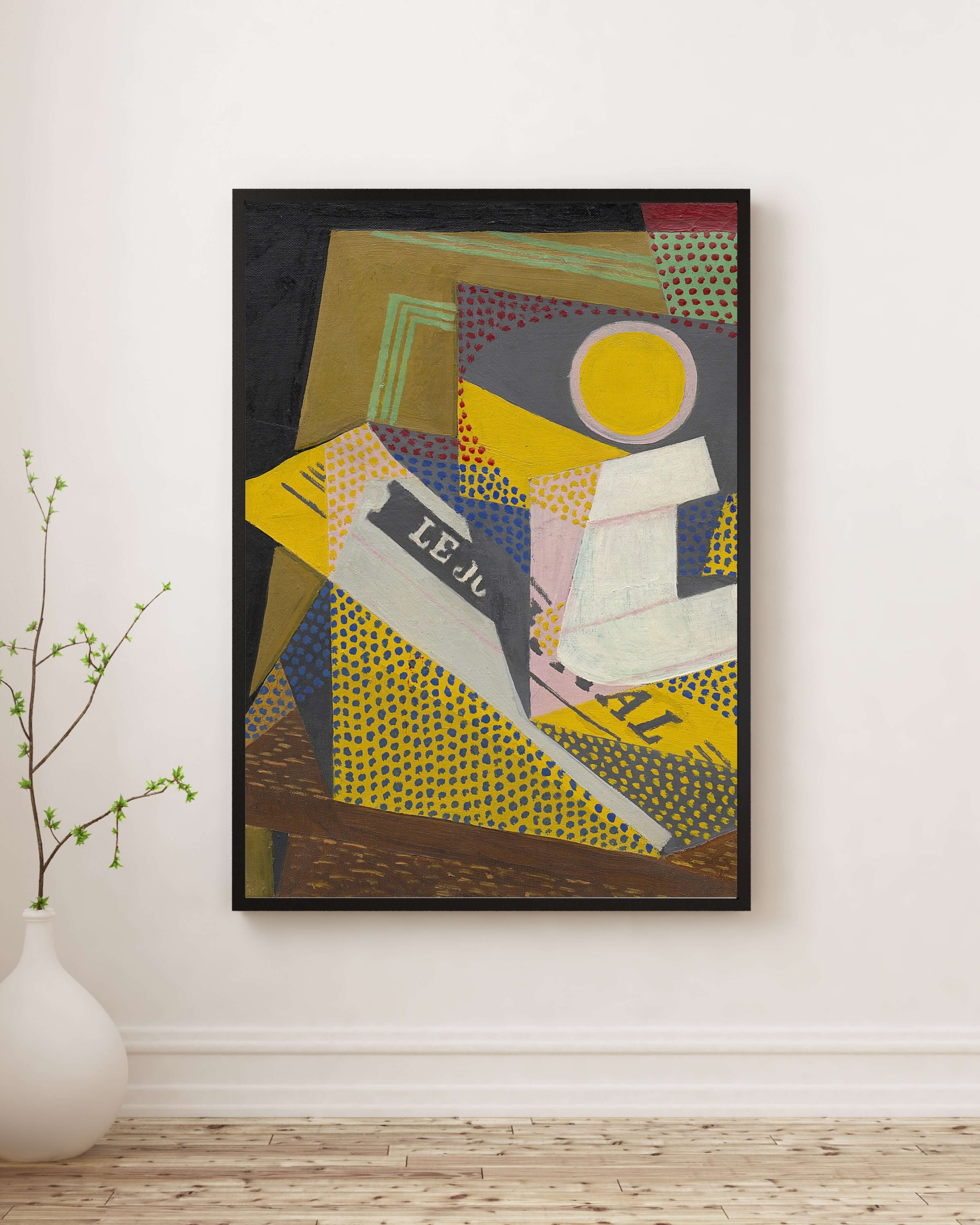 Juan Gris - Gazete Ve Meyve Tabağı