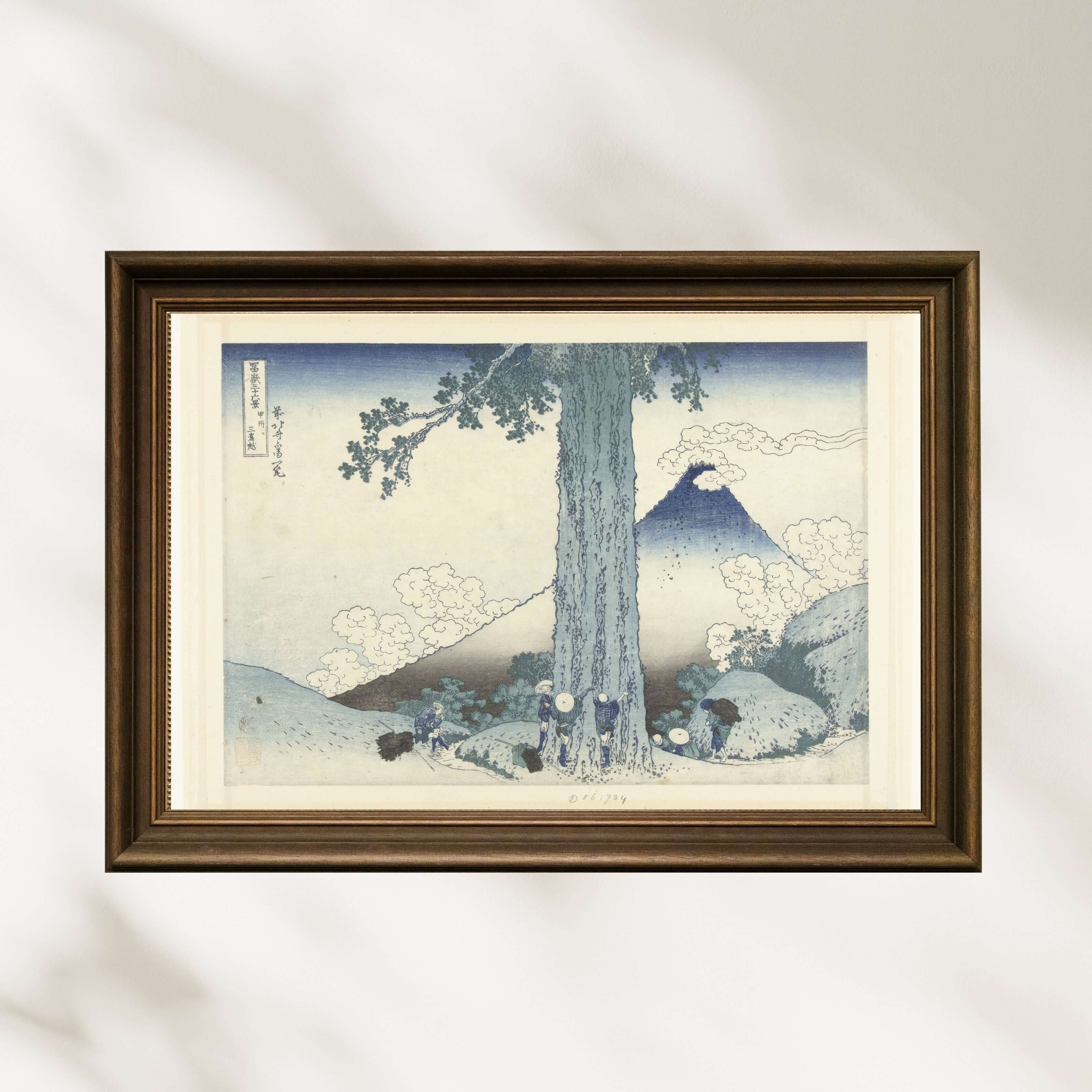 Katsushika Hokusai - Kai Eyaletinde Mishima Geçidi