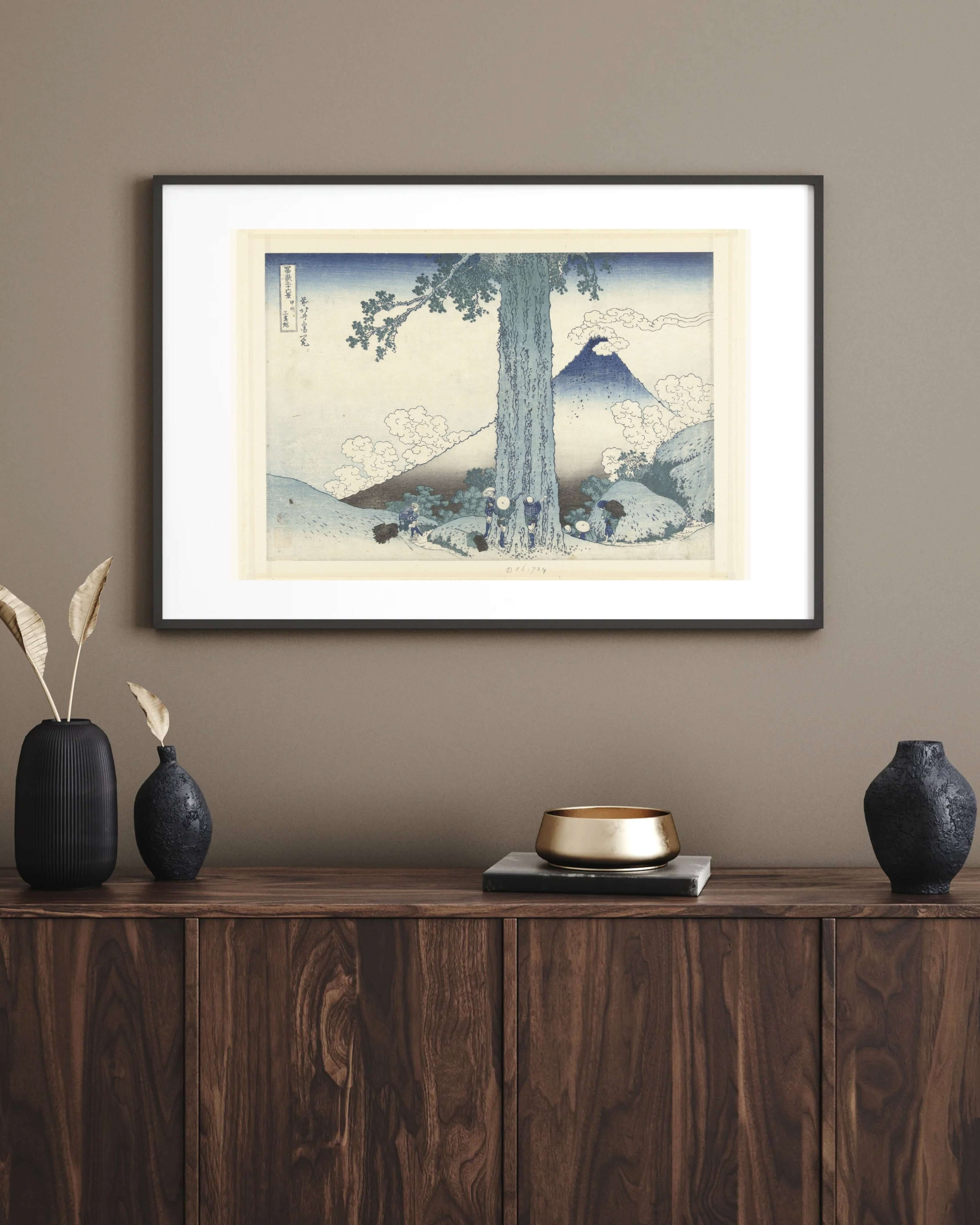 Katsushika Hokusai - Kai Eyaletinde Mishima Geçidi