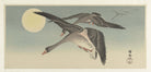 Ohara Koson - Dolunayda Kazlar