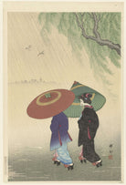 Ohara Koson - Yağmur Altında İKi Kadın