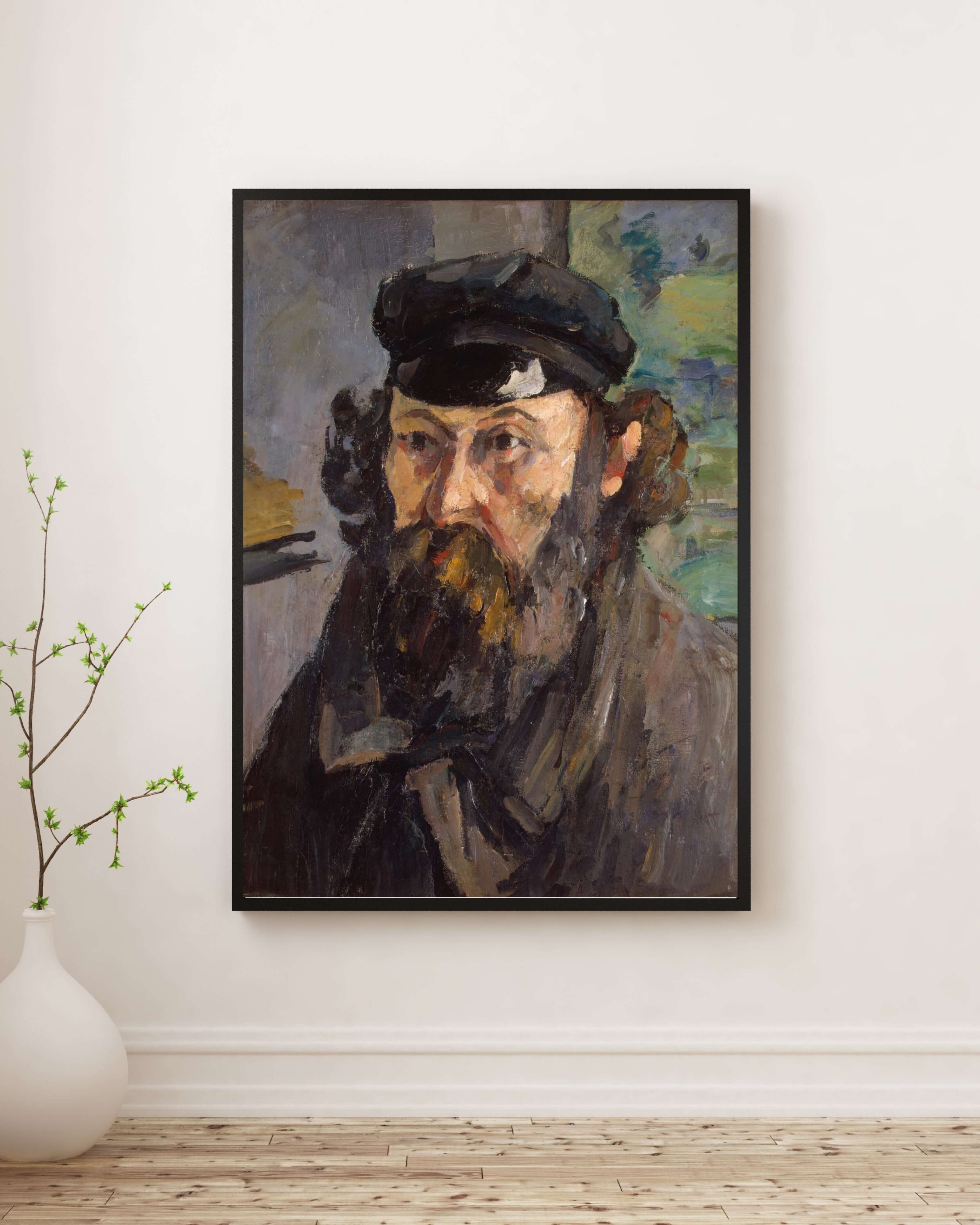 Paul Cézanne - Kasketli Otoportre
