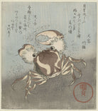 Utagawa Kunisada - Su Kenarında Yürüyen Yengeç