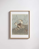 Utagawa Kunisada - Su Kenarında Yürüyen Yengeç