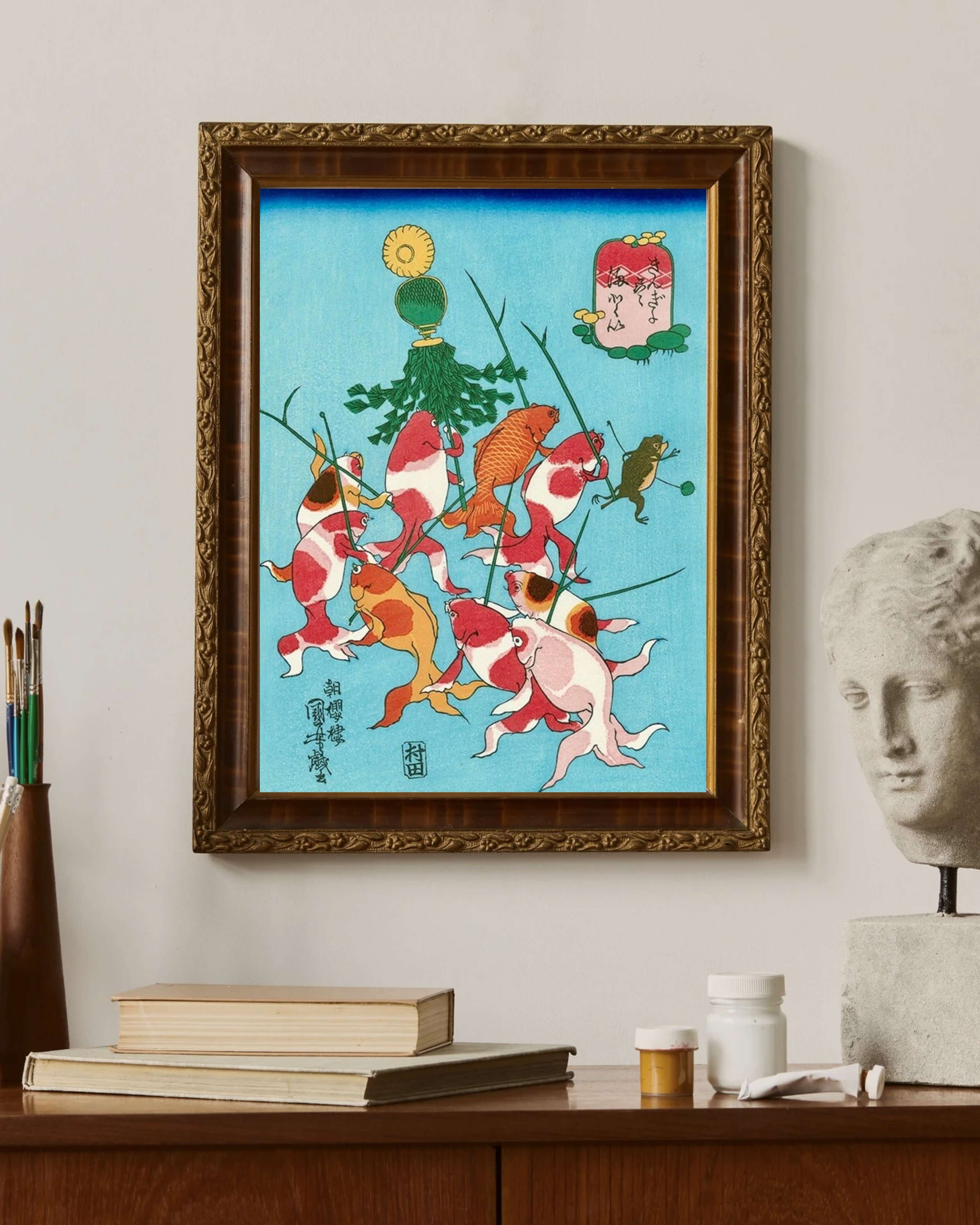 Utagawa Kuniyoshi - İTfaiyeciler Ve Sancak