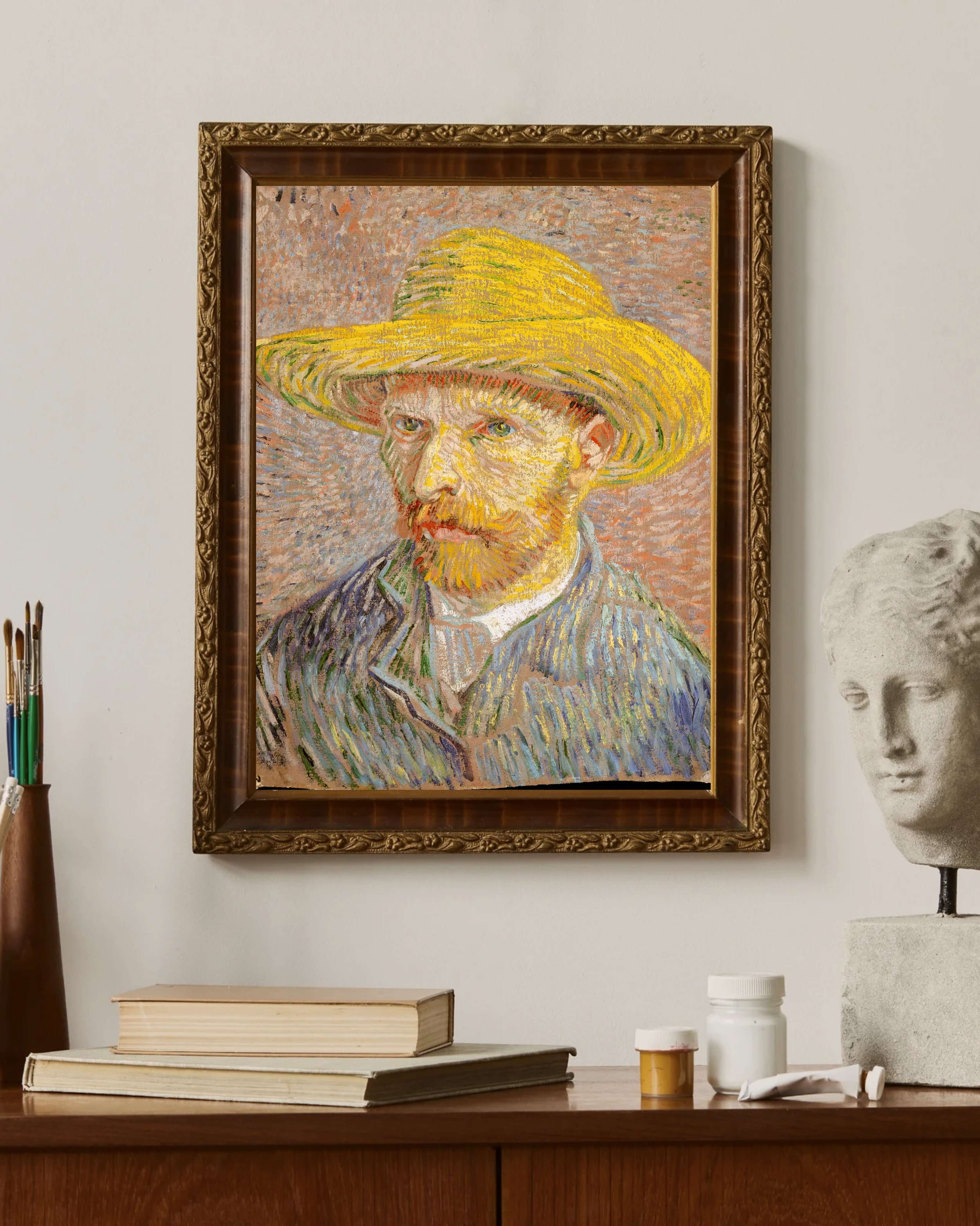 Vincent Van Gogh - Hasır Şapkalı Otoportre