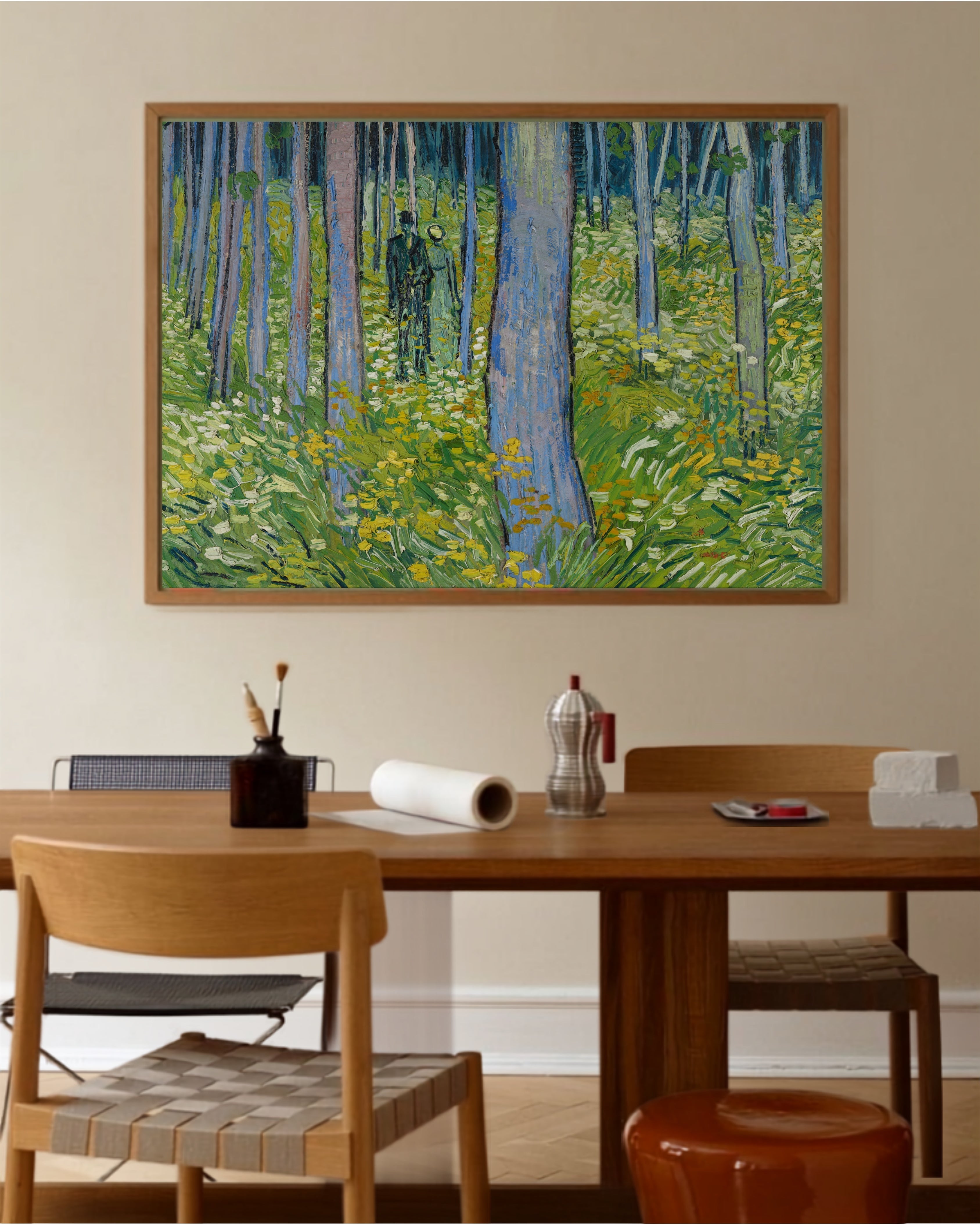 Vincent Van Gogh - İKi Figürle Orman Altı