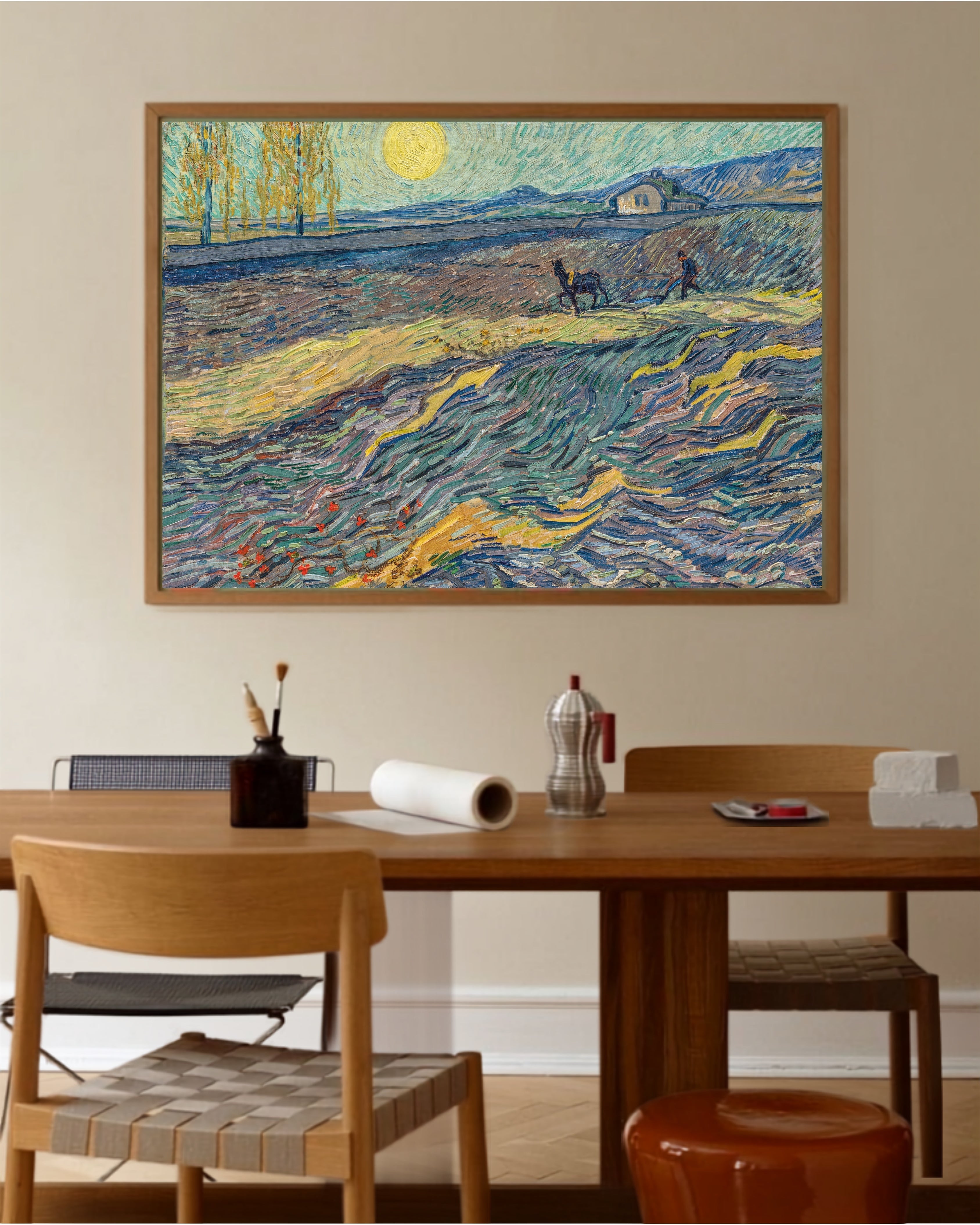 Vincent Van Gogh - Tarlada Çift Süren Köylü