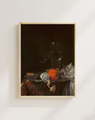 Willem Kalf - Gümüş Tabak Üzerinde Meyve Ve Şarap Kadehleri Ile Natürmort
