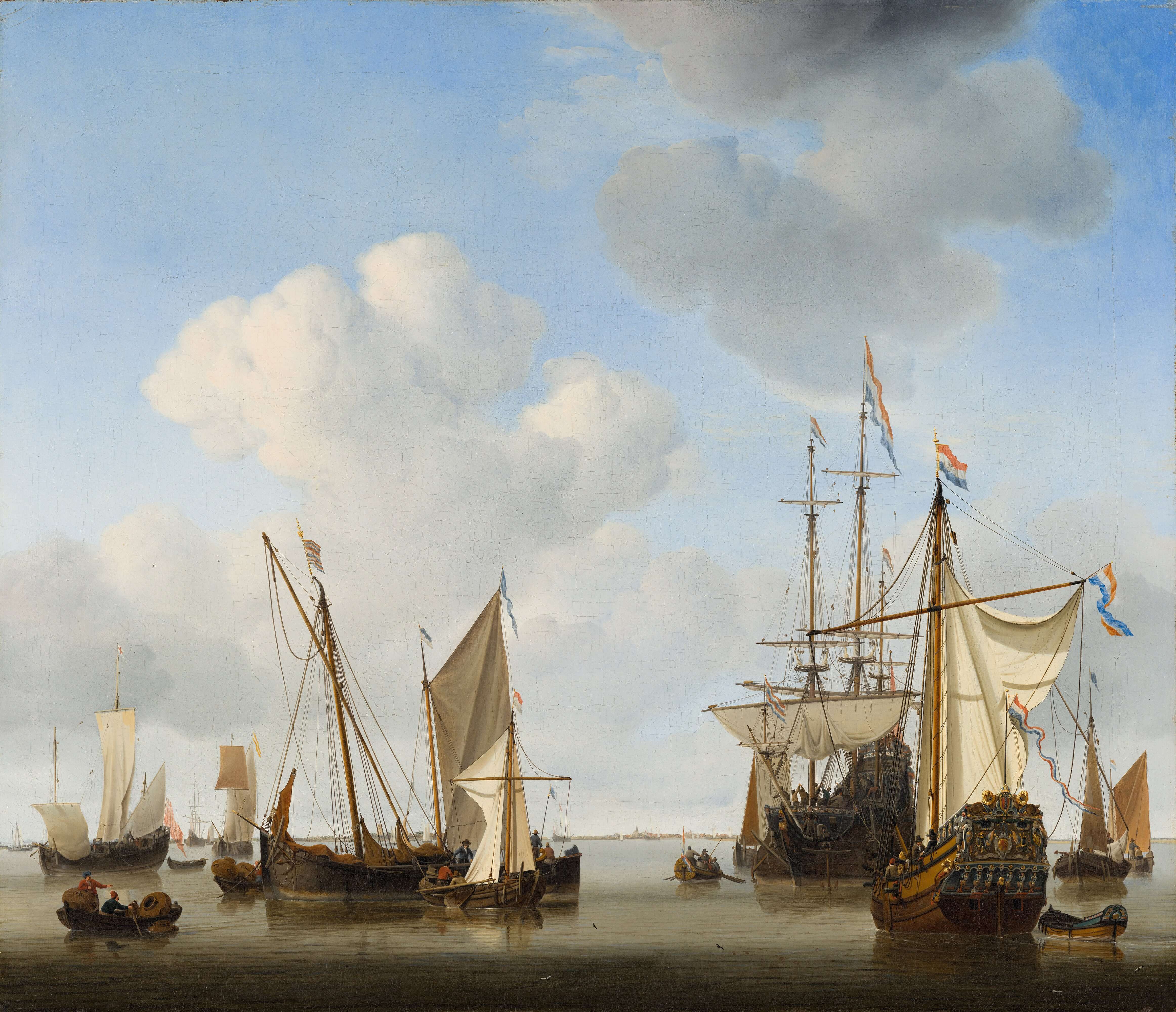 Willem Van De Velde The Younger - Açık Denizde Gemiler