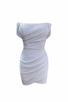 Gira Official-Beyaz Payetli Korsajlı Elbise-Elbise-4-Milagron.com