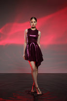 Gira Official-Bordo Payetli Mini Elbise-Elbise-1-Milagron.com