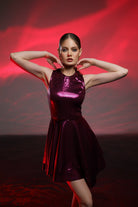 Gira Official-Bordo Payetli Mini Elbise-Elbise-2-Milagron.com