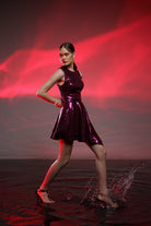 Gira Official-Bordo Payetli Mini Elbise-Elbise-4-Milagron.com