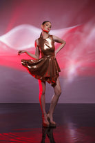 Gira Official-Bronz Payetli Mini Elbise-Elbise-2-Milagron.com