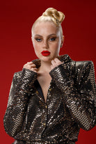 Gira Official-Gold Pullu Gömlek Detaylı Elbise-Elbise-8-Milagron.com