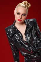 Gira Official-Gümüş Pullu Gömlek Detaylı Elbise-Elbise-3-Milagron.com