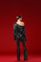 Gira Official-Gümüş Pullu Gömlek Pantolon Takım-Alt - Üst Takım-3-Milagron.com