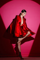 Gira Official-Kırmızı Saten Glenli Elbise-Elbise-3-Milagron.com