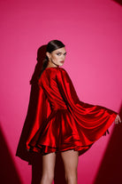 Gira Official-Kırmızı Saten Glenli Elbise-Elbise-6-Milagron.com