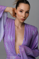 Gira Official-Lila Payetli Glenli Elbise-Elbise-3-Milagron.com